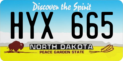 ND license plate HYX665