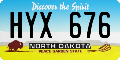 ND license plate HYX676