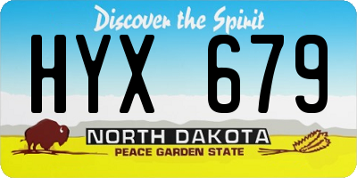 ND license plate HYX679