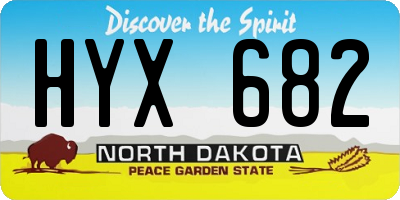 ND license plate HYX682