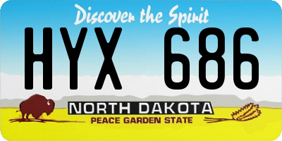 ND license plate HYX686