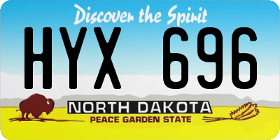 ND license plate HYX696