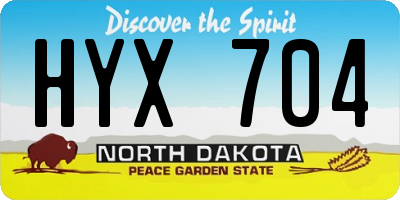 ND license plate HYX704