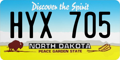 ND license plate HYX705