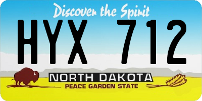 ND license plate HYX712