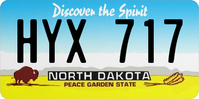 ND license plate HYX717
