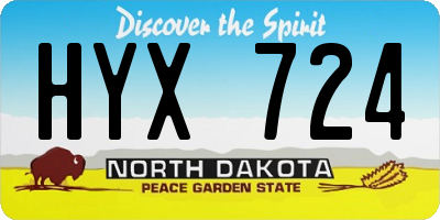 ND license plate HYX724