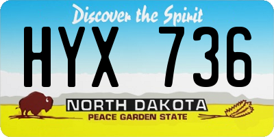 ND license plate HYX736