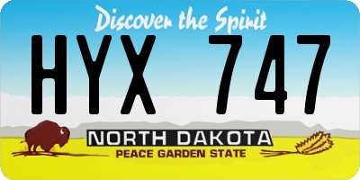 ND license plate HYX747