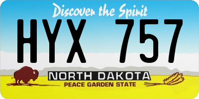 ND license plate HYX757