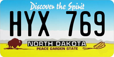 ND license plate HYX769