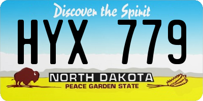 ND license plate HYX779