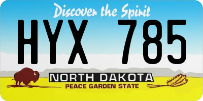 ND license plate HYX785