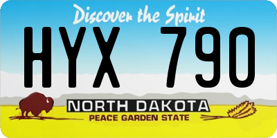 ND license plate HYX790