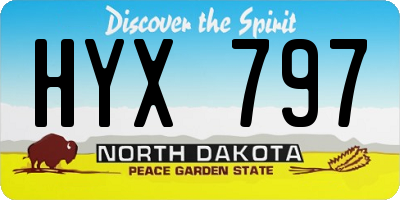 ND license plate HYX797