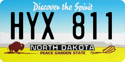 ND license plate HYX811