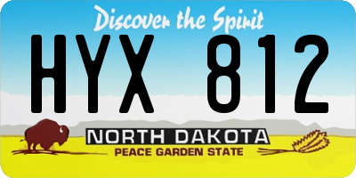 ND license plate HYX812