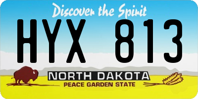 ND license plate HYX813
