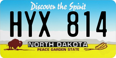 ND license plate HYX814