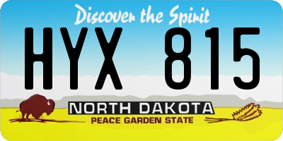 ND license plate HYX815