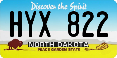 ND license plate HYX822