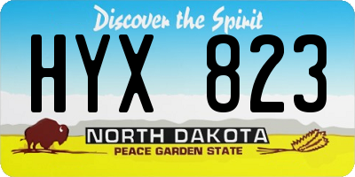 ND license plate HYX823