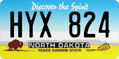 ND license plate HYX824