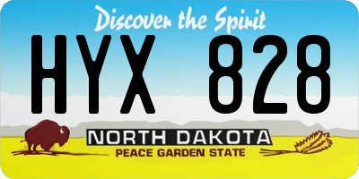 ND license plate HYX828