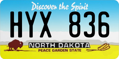 ND license plate HYX836
