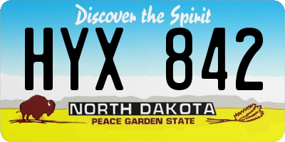ND license plate HYX842