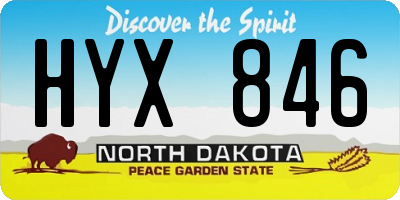 ND license plate HYX846