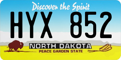 ND license plate HYX852