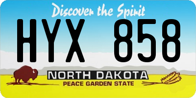 ND license plate HYX858