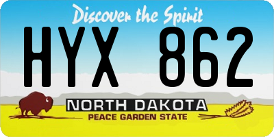 ND license plate HYX862