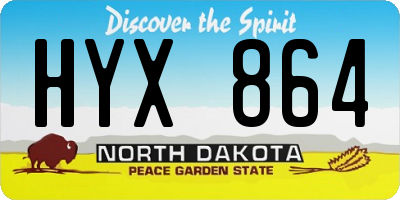 ND license plate HYX864