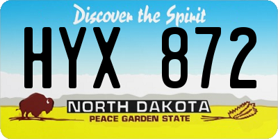 ND license plate HYX872