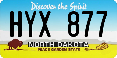 ND license plate HYX877