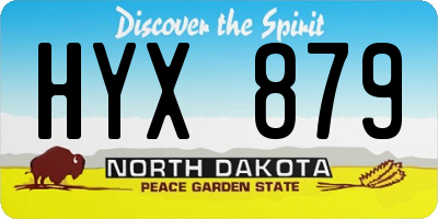 ND license plate HYX879
