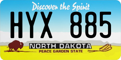 ND license plate HYX885