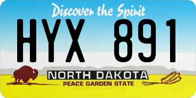ND license plate HYX891