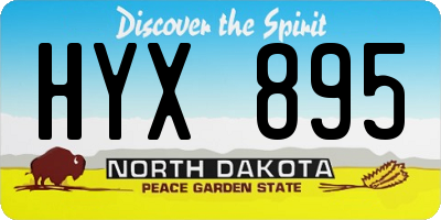 ND license plate HYX895