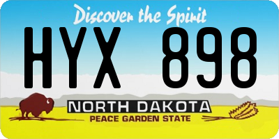 ND license plate HYX898