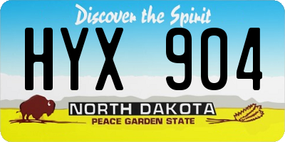 ND license plate HYX904