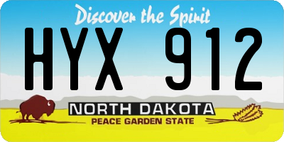 ND license plate HYX912