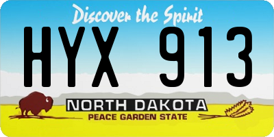 ND license plate HYX913