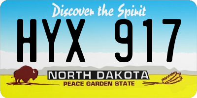 ND license plate HYX917