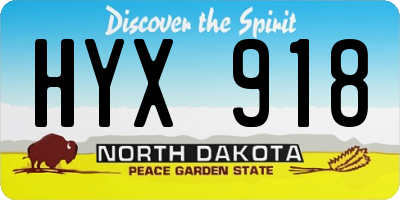 ND license plate HYX918