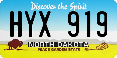 ND license plate HYX919