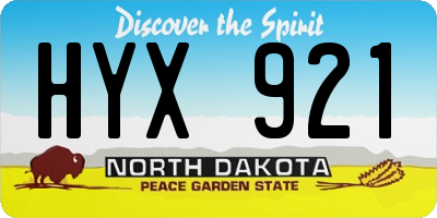 ND license plate HYX921