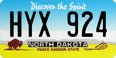 ND license plate HYX924